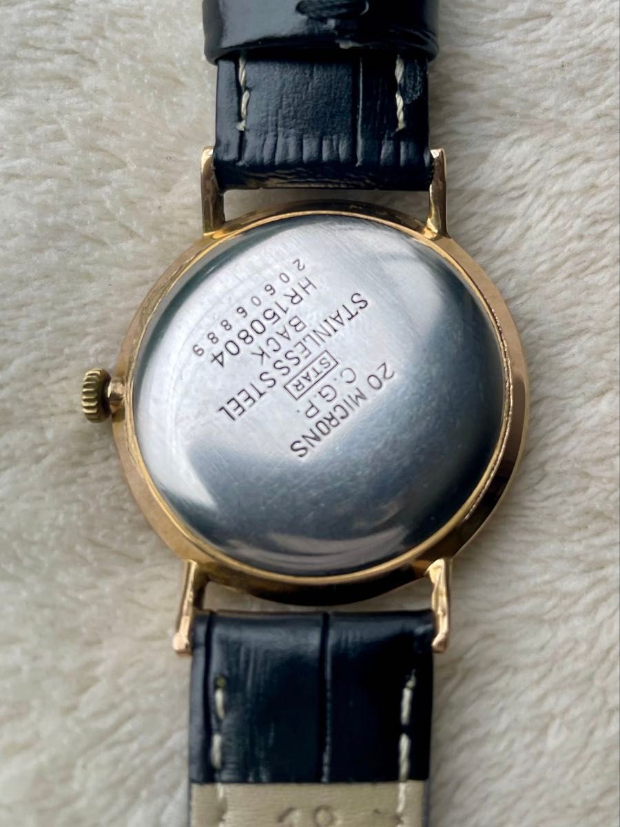 Citizen Homer HR150804 21 Jewels Hand-Wind Mens Watch Silver Gold Vintage Japan