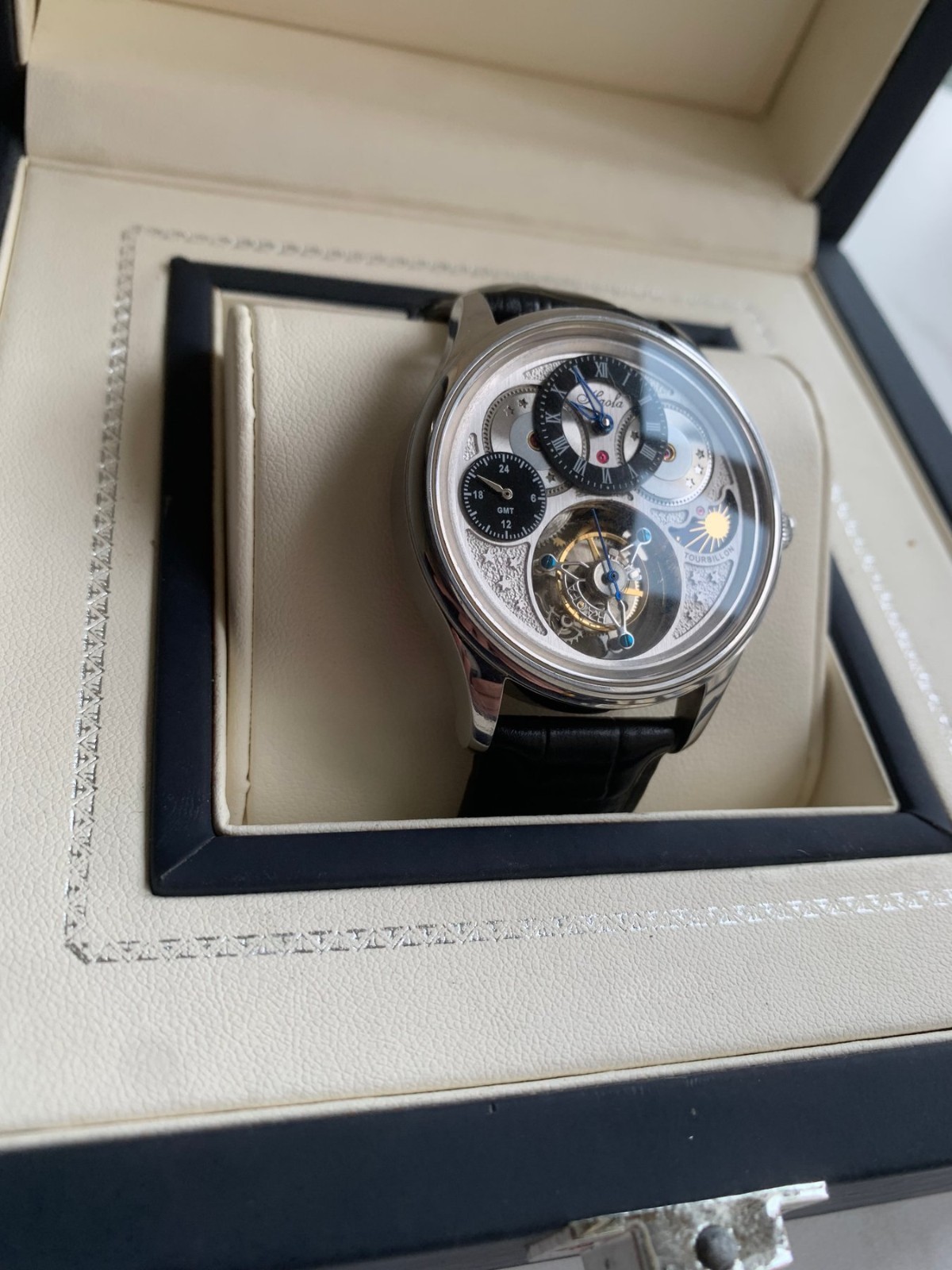 HAOFA – Tourbillon 1036-1 GMT dual time zone Day And Night moonphase luxury watc