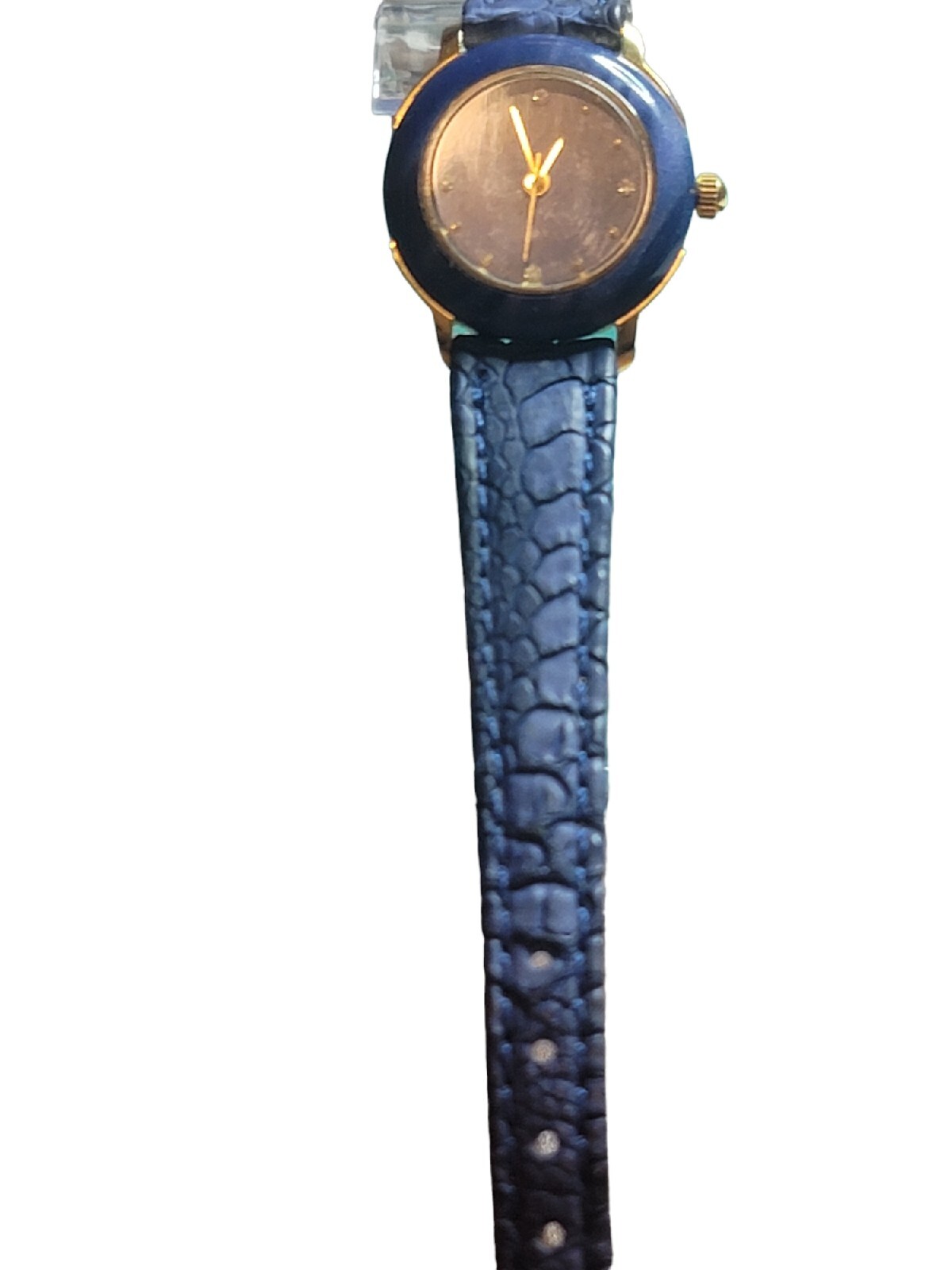 Ladies All Blue 22mm Edison Quartz Watch Runs Well New Battery