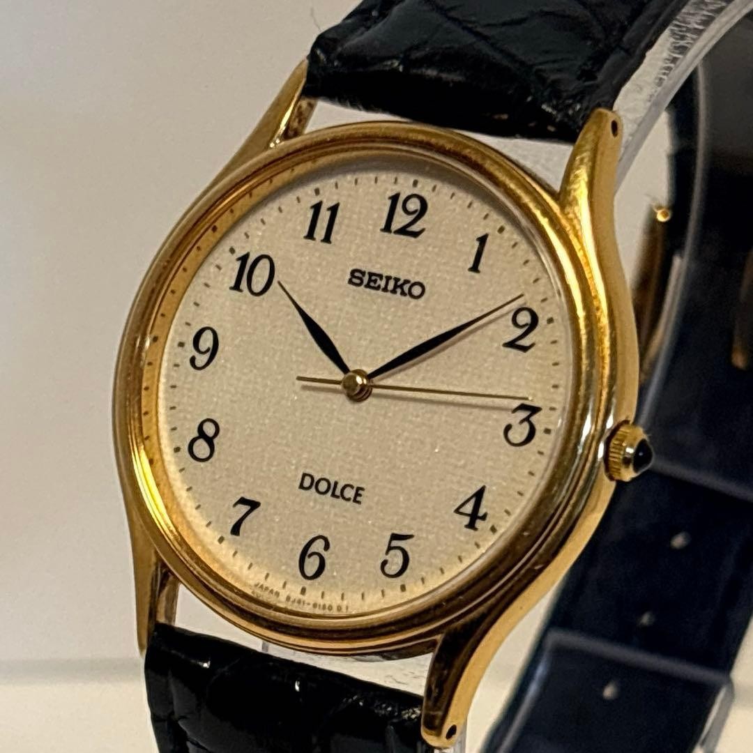 Seiko Dolce 8J41-6100 Men’s Quartz Watch White Made in Japan 07217
