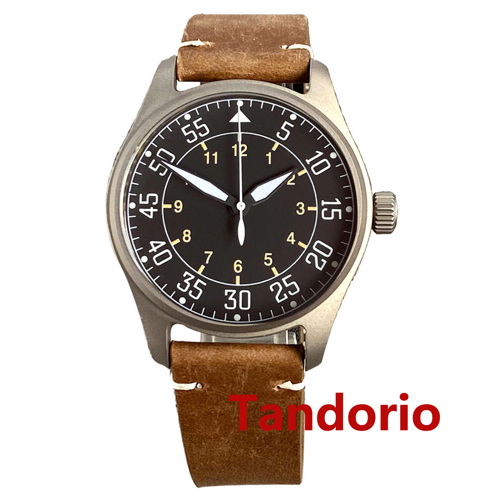39mm Titanium Pilot Sapphire Glass 20ATM Diver NH35A PT5000 Automatic Men Watch