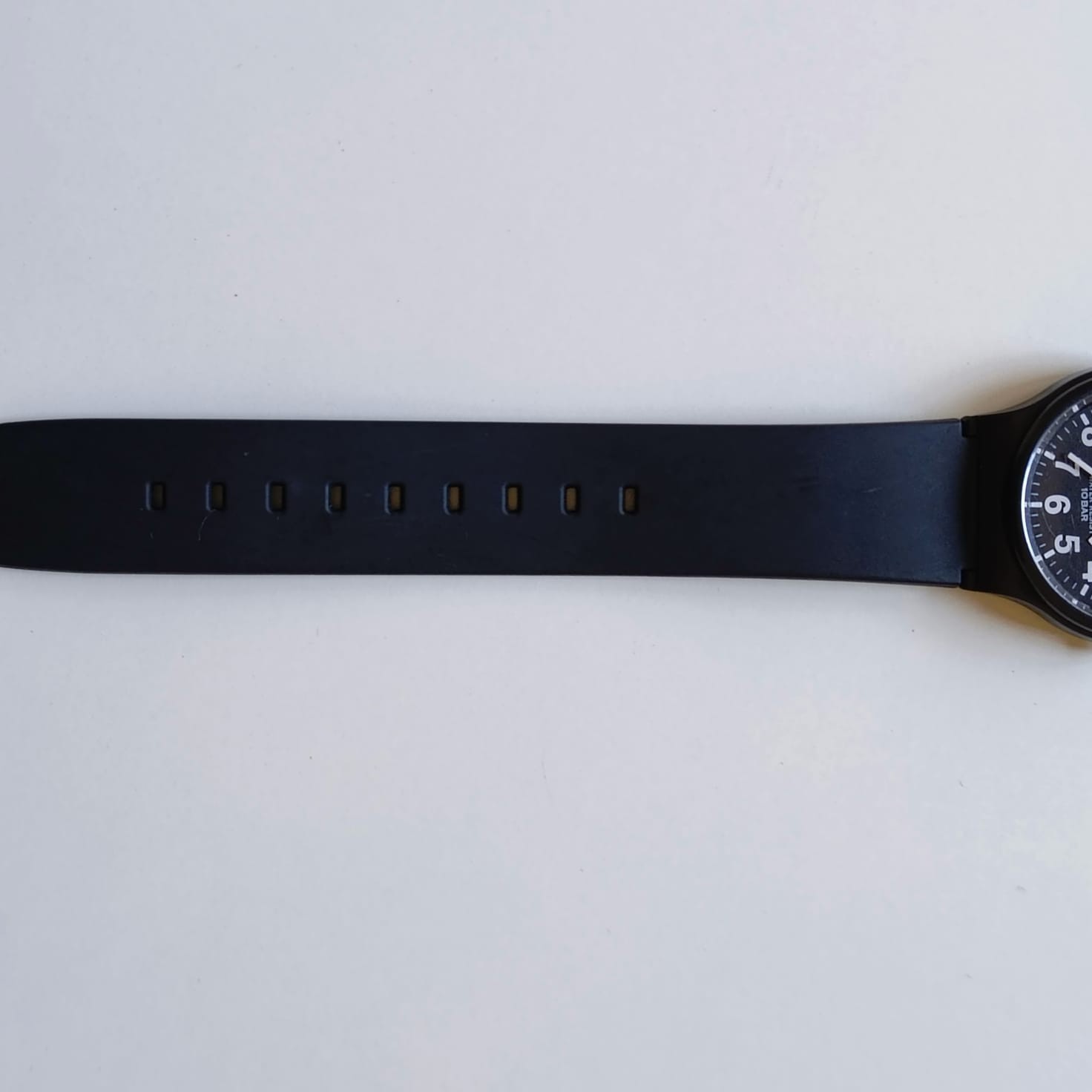 Citizen Q&Q Falcon Quartz Watch Black Dial Resin Band 10 BAR Water Resistant VP4