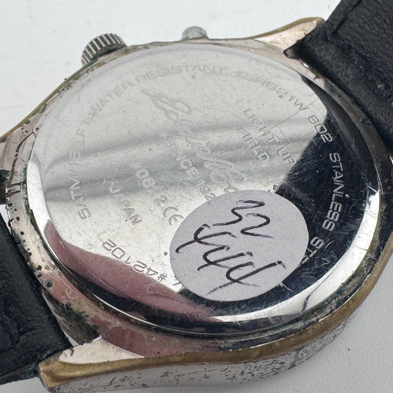 Eddie Bauer Quartz Watch Men 50m Silver Steel Backlight Military Dial New Batter
