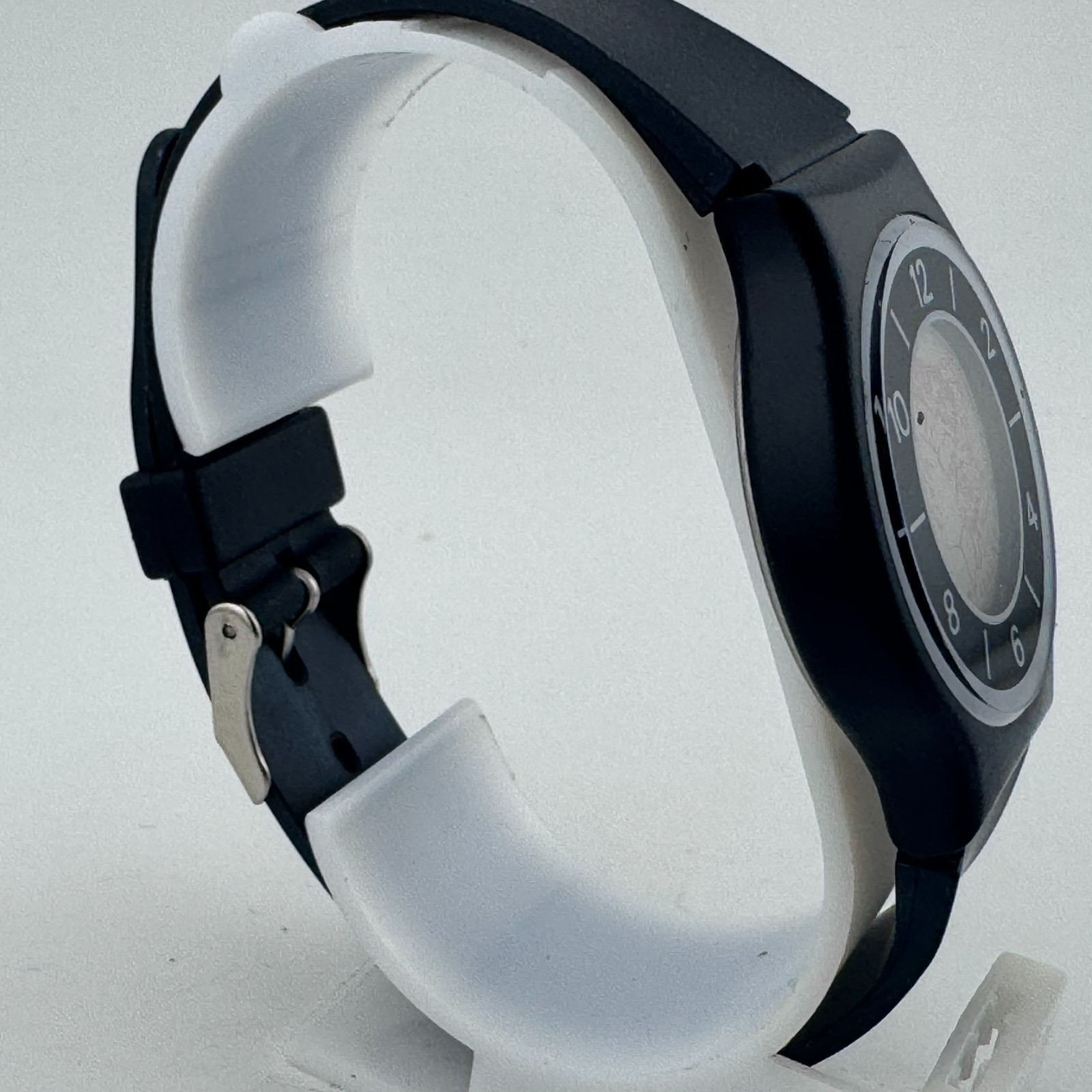 Unbranded LCD Hands Analog Watch Unisex Black Plastic Coin Dial New Battery