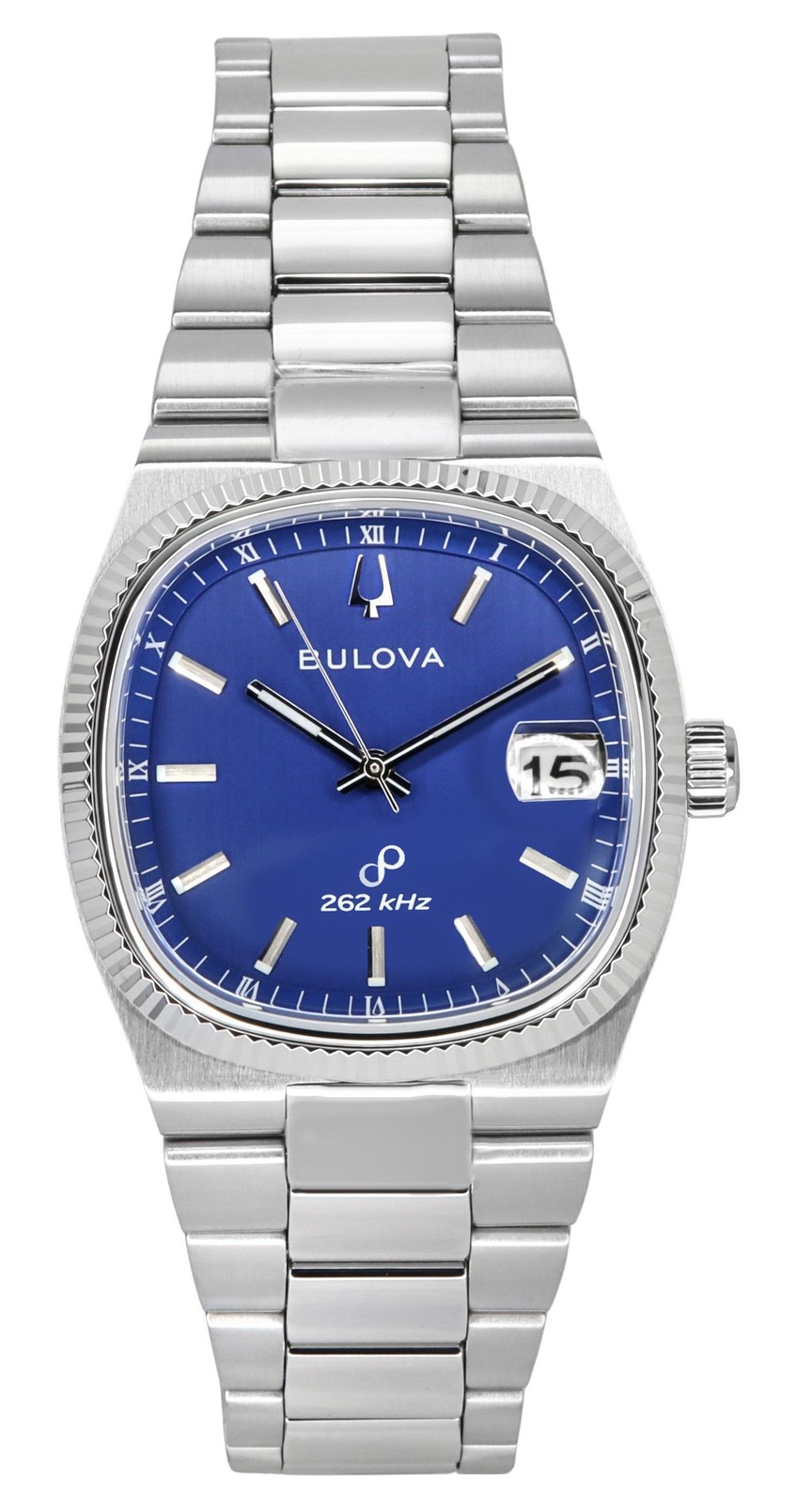 Bulova Classic Super Seville 262kHz Precisionist Blue Dial 96B440 Mens Watch