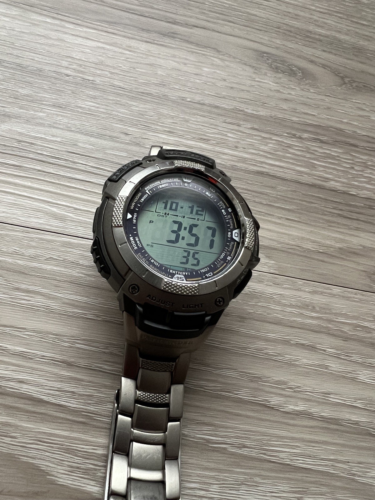 Casio Pathfinder PAW-1100T Multifunction Solar altimeter barometer compass etc.