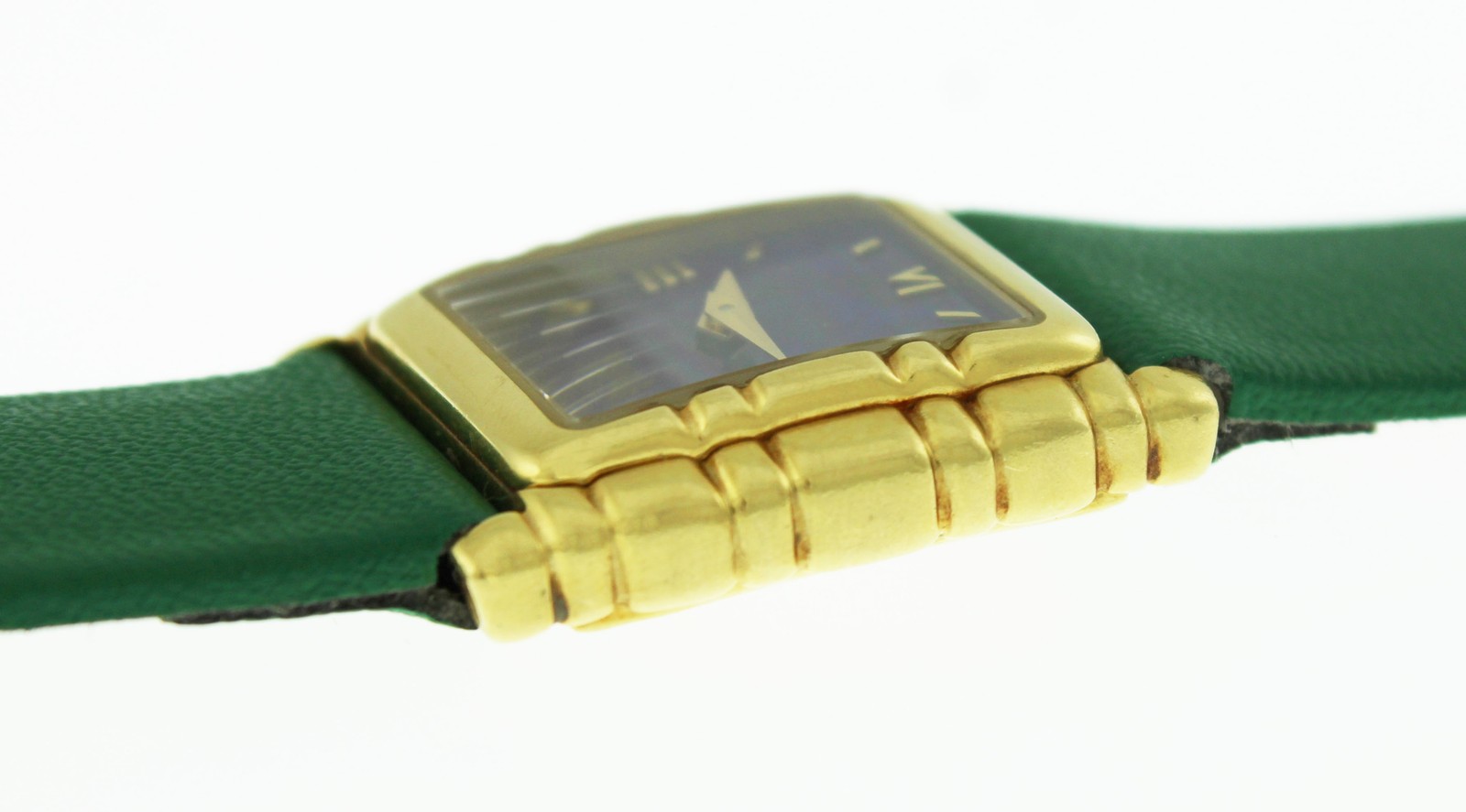 Piaget Tanagra 16051 21.5mm 18k Gold Lapis Dial Watch