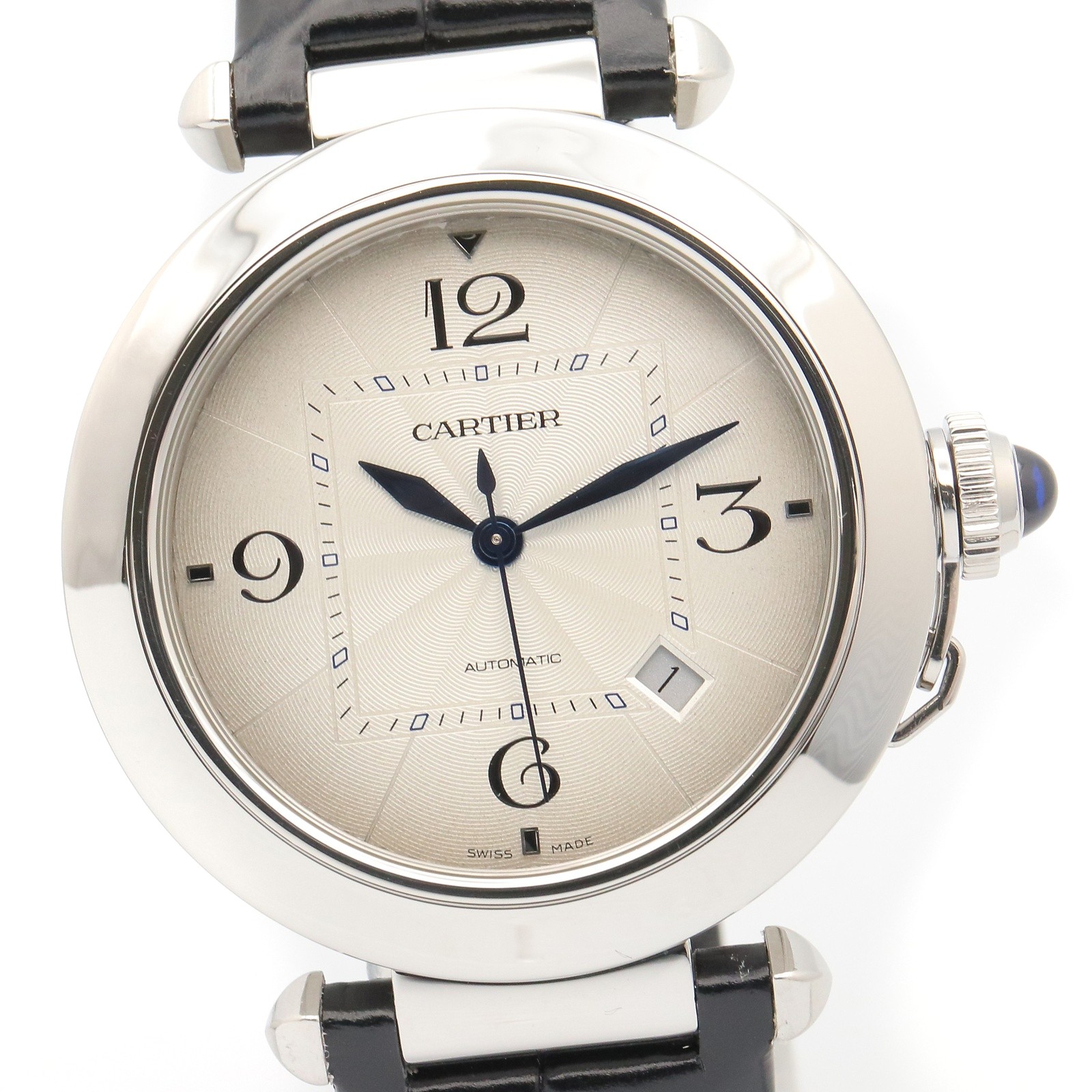 CARTIER Pasha de Cartier Wrist Watch WSPA0010 Automatic SS leather Used mens