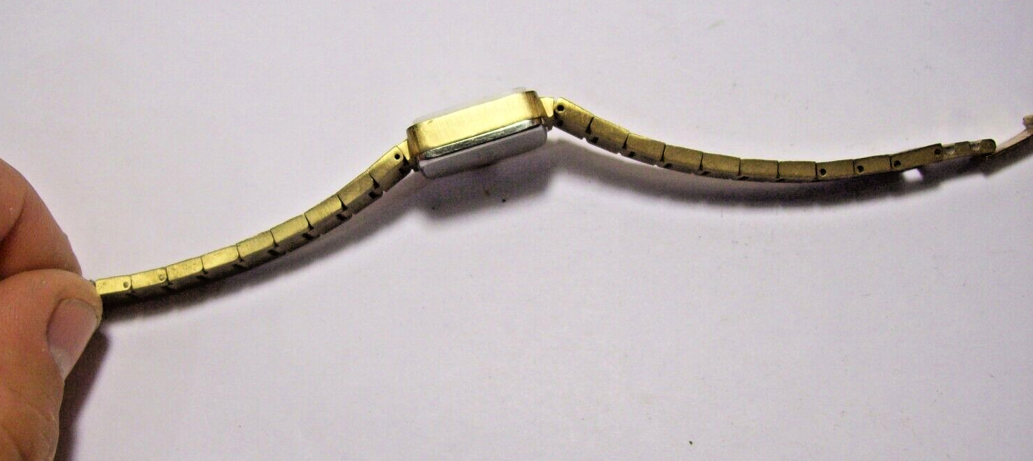 Jules Jurgenson Brass Ladies Watch Vintage 17-Jewel Swiss Mechanical Runs Great