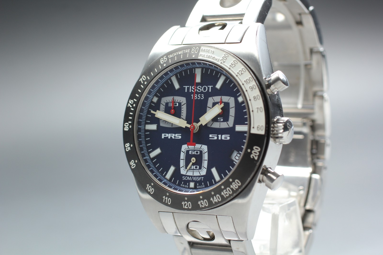 [Exc+5] Tissot PRS 516 Chronograph J562/662 Tachymeter 40mm Quartz Mens Watch 　