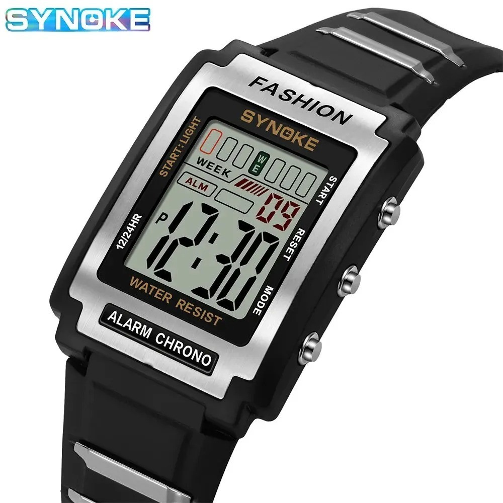 Men’s Waterproof Sports Watch with Night Light, Alarm & Retro Style