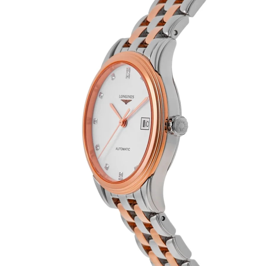 New Longines Flagship Automatic 30mm White Diamond Women’s Watch L4.374.3.99.7
