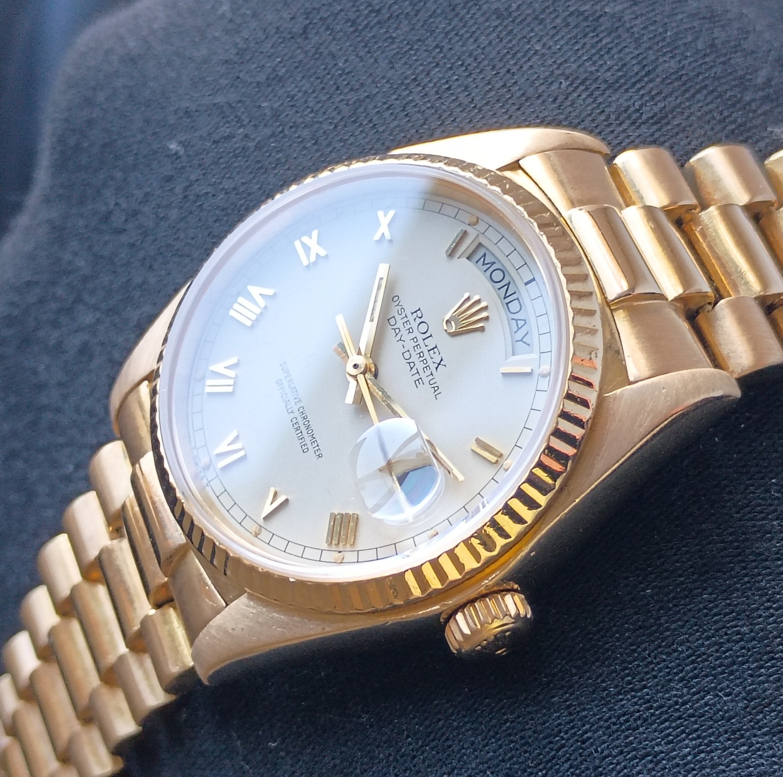 18K SOLID GOLD CASE+ BRACELET Rolex Day-Date 18038 Oyster Perpetual President 36