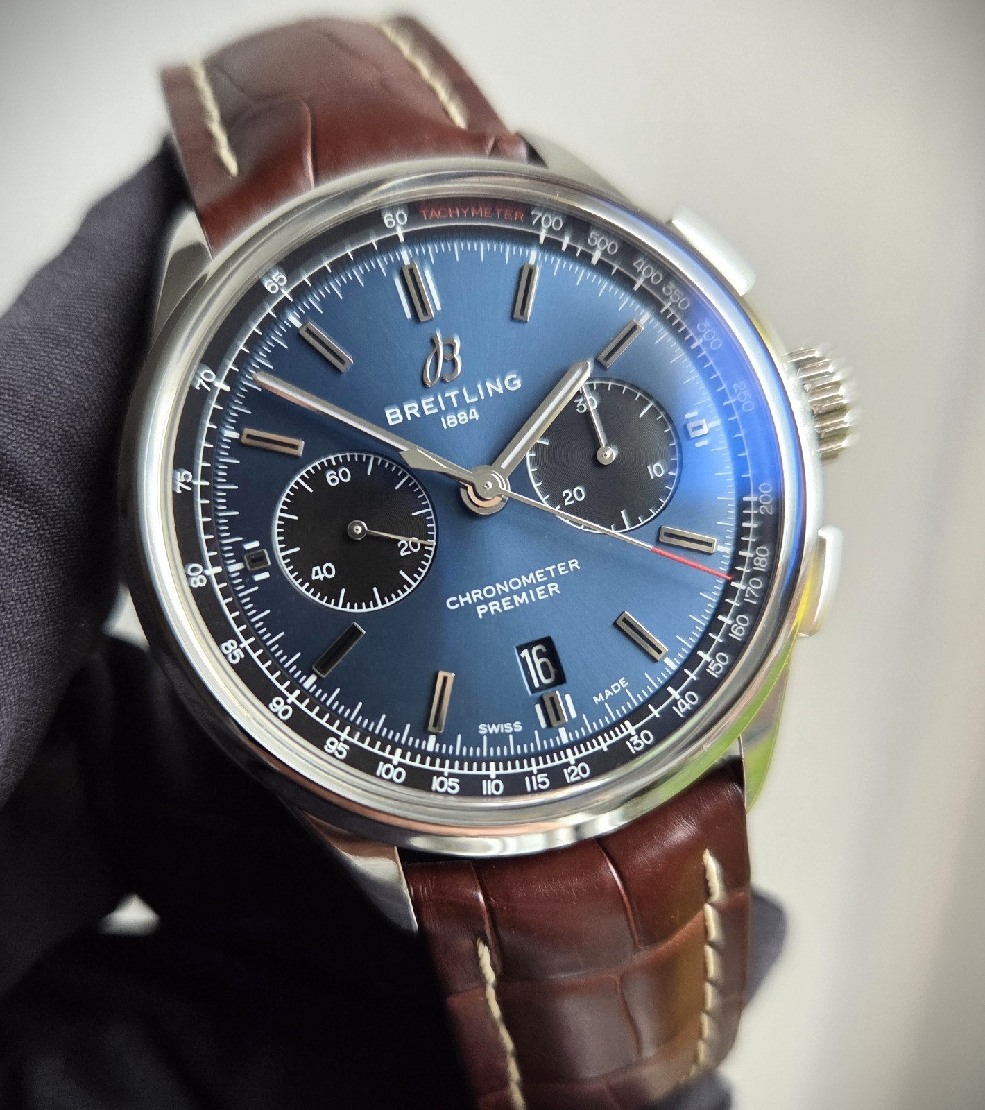 Breitling Premier B01 Chronograph 42 AB0118 2023 Full Set inc Warranty 2x Straps