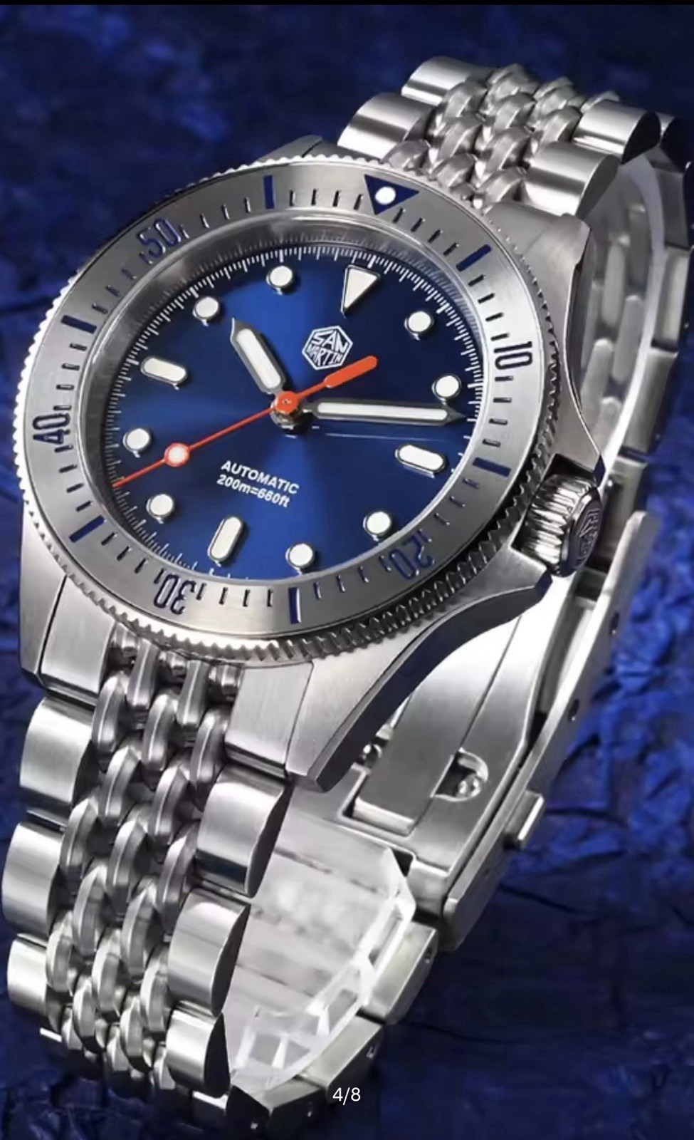 San Martin Automatic 38.8mm 20ATM Sapphire Seiko NH35 Automatic Blue