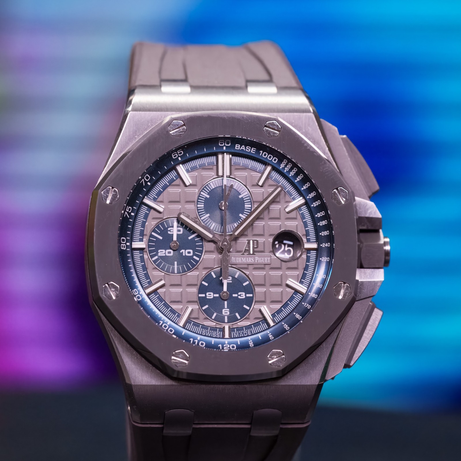 AP Royal Oak Offshore Chrono Grey Blue Full Set 26400IO.OO.A004CA.02