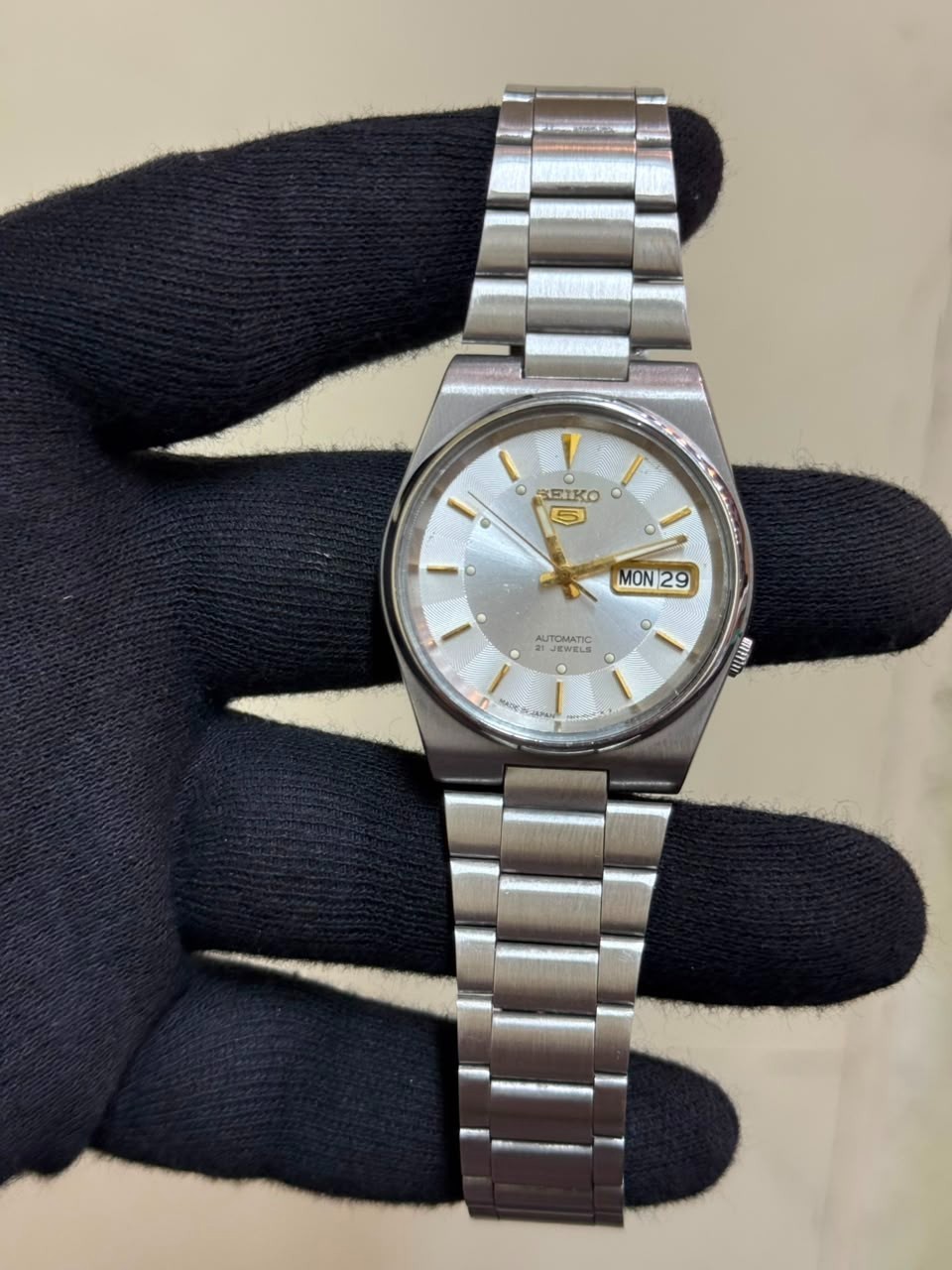 VINTAGE SEIKO 5 7S26-0520 MENS AUTOMATIC STAINLESS STEEL WATCH