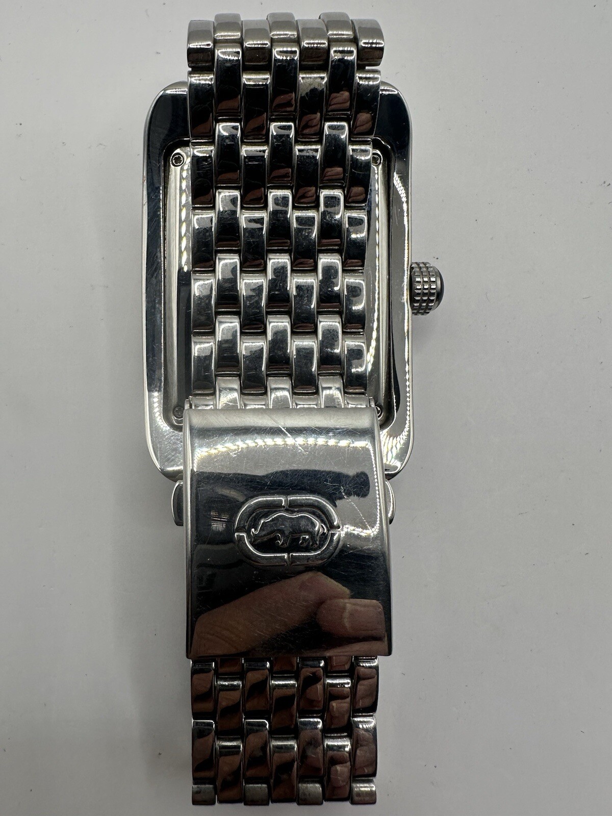 Marc Ecko E11032G1 Mens The Rhino Watch 39MM 8″ New Battery Stainless Steel