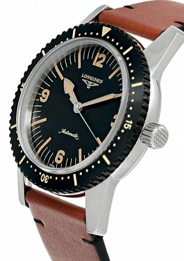 LONGINES Heritage Skin Diver 42MM AUTO BLK Dial LTHR Men’s Watch L28224562