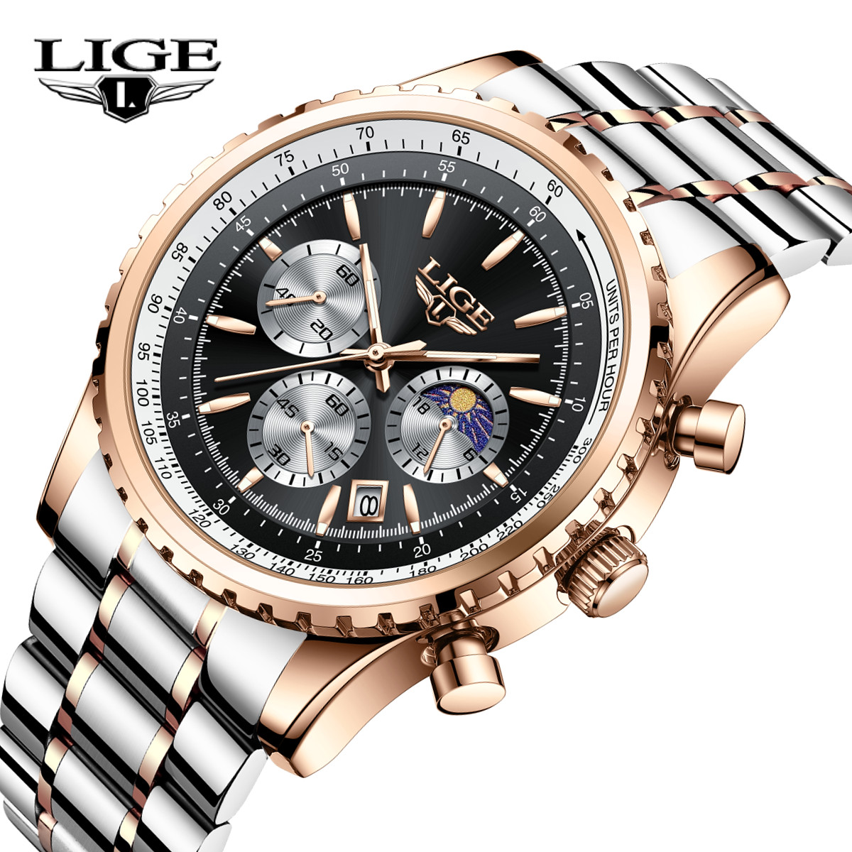 Men Business Watch Quartz Date Luminous 3ATM Waterproof Casual Man Wristwatch
