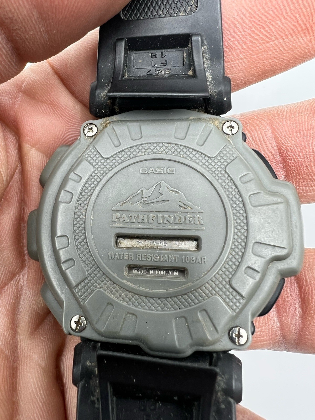 Vintage Casio Pathfinder 2271 PAG-40 Triple Sensor 53mm Watch, Needs Batteries