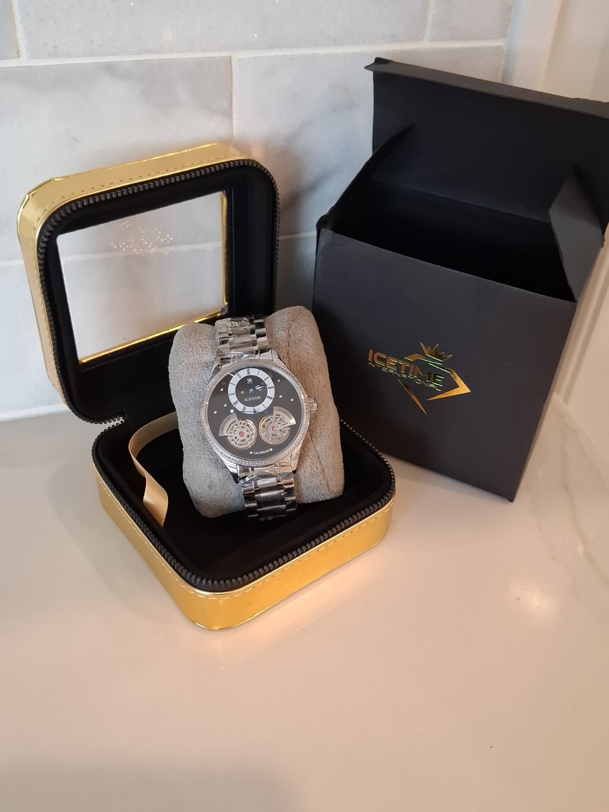 IceTime 42mm Calibron Men’s .50ct Diamonds Automatic 1 Of 50 Limited 1500 Msrp