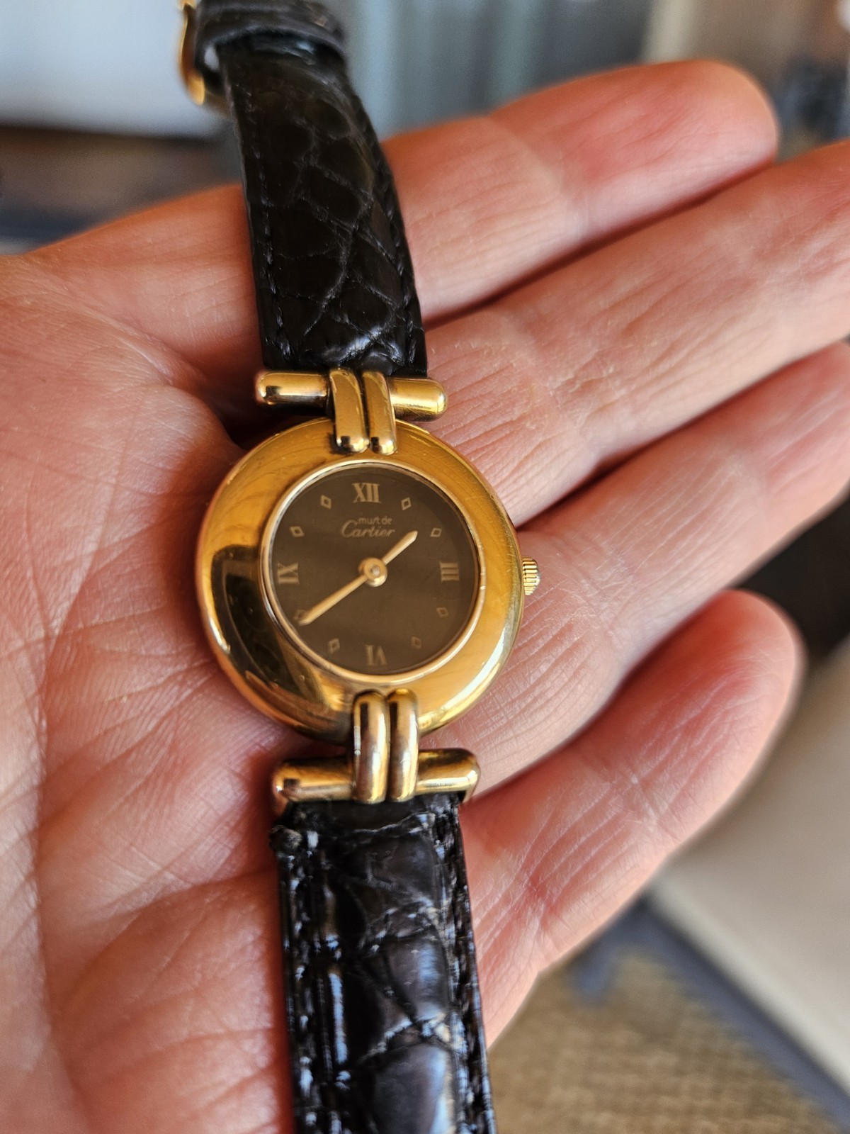 CARTIER Vermeil Colisee Must de Cartier Argent 925 Ref: 590002