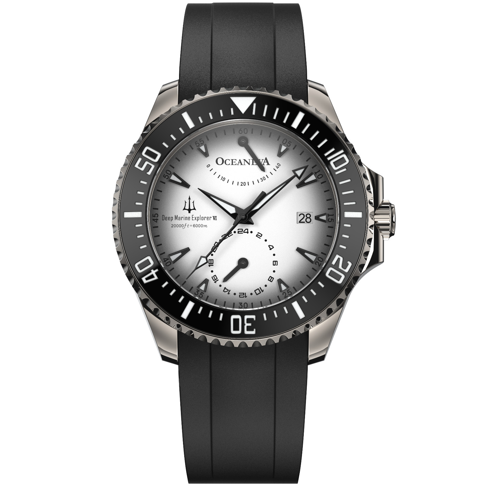 Oceaneva Power Reserve 6000m Grade 5 Titanium Automatic Silver