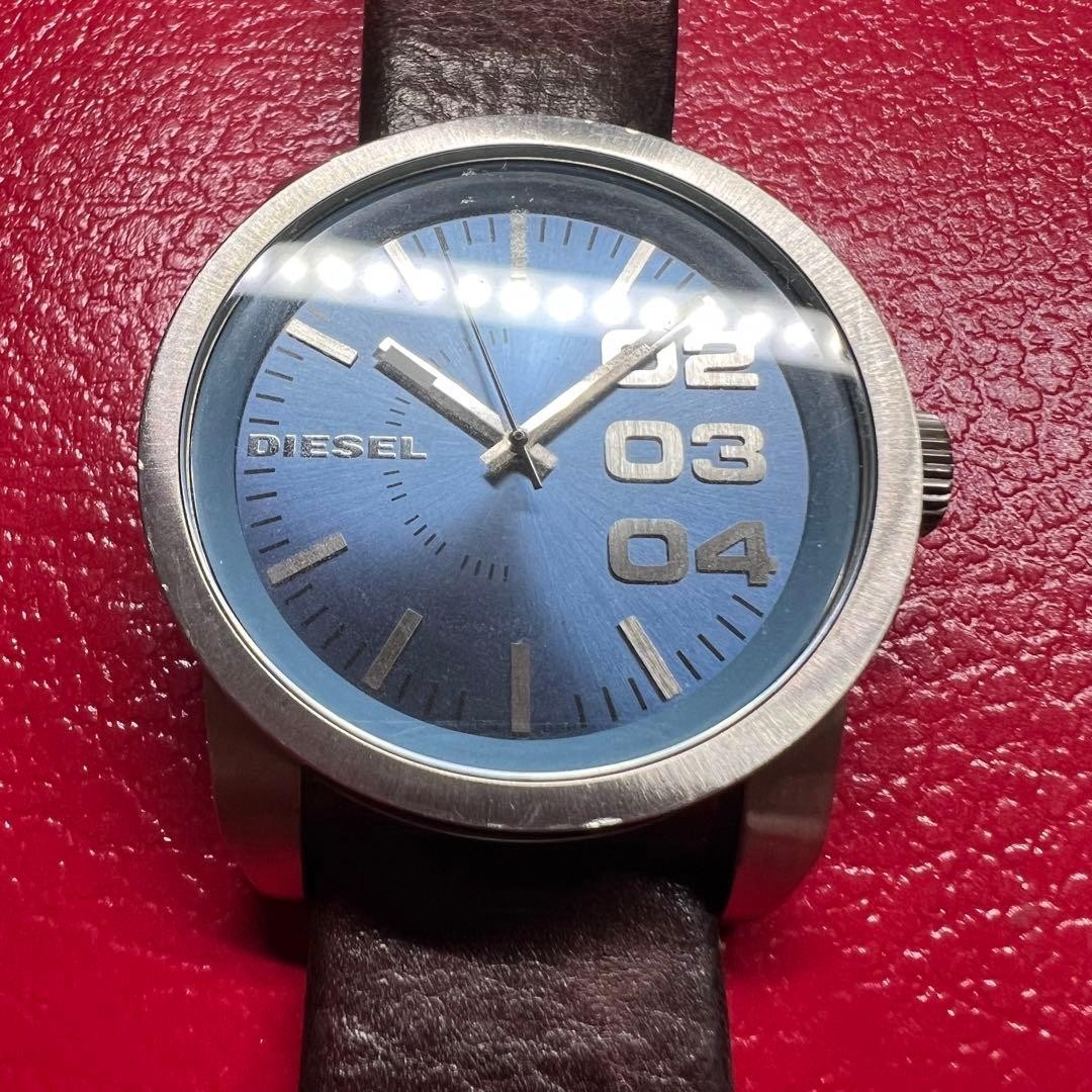 Diesel Wristwatch DZ-1512 111306 Black Brown Leather Round Analog Quartz Men