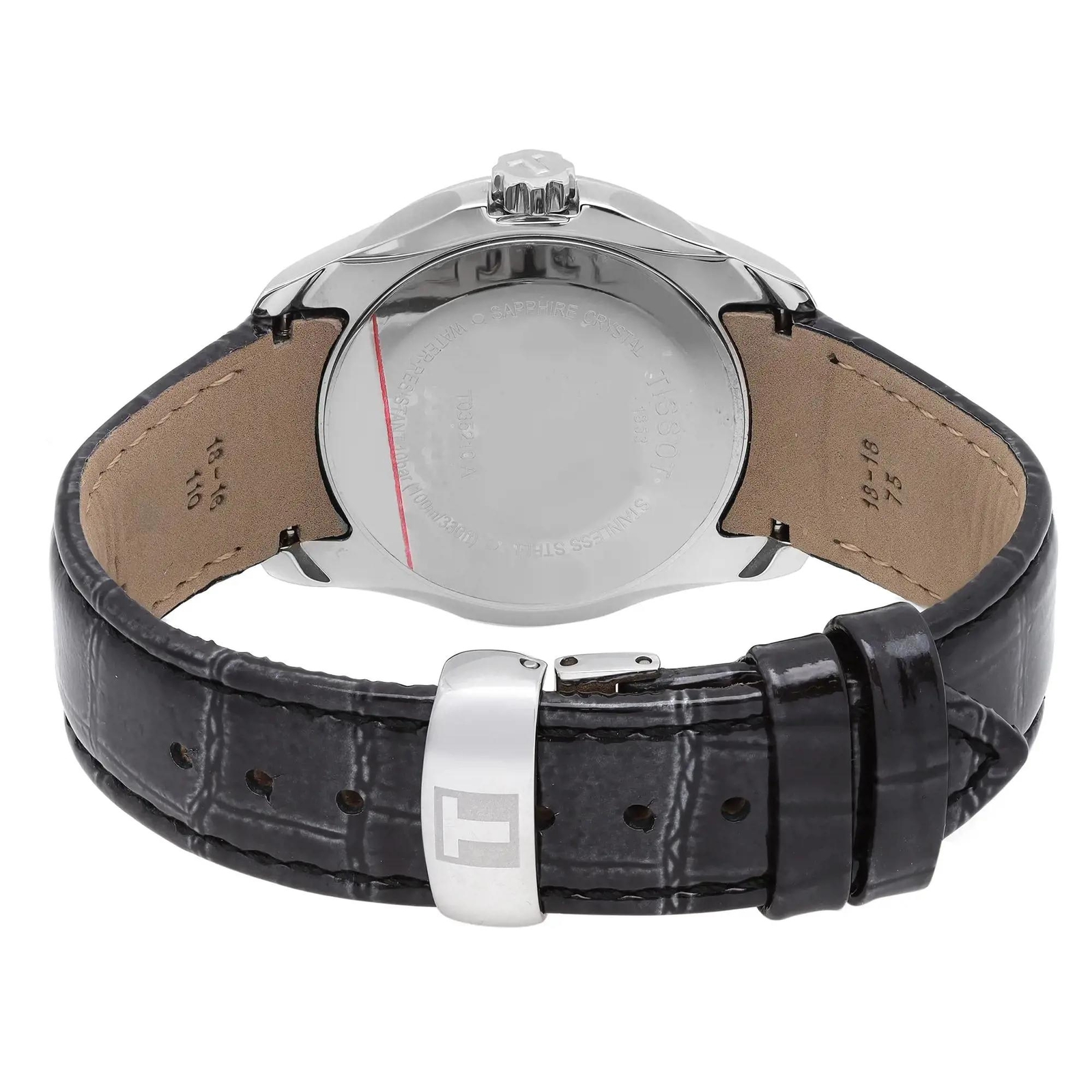 Tissot Couturier Diamond Steel Black Dial Quartz Ladies Watch T035.210.66.051.00