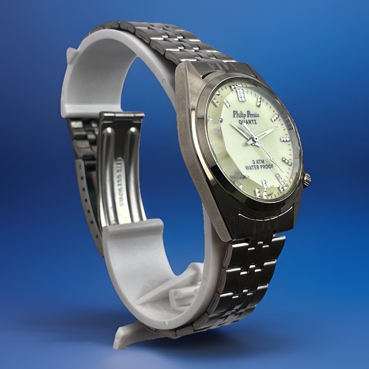 PHILIP PERSIO B3AAB0034 GLOWS IN THE DARK DIAL SCREW BACK CASE 30M UNISEX WATCH