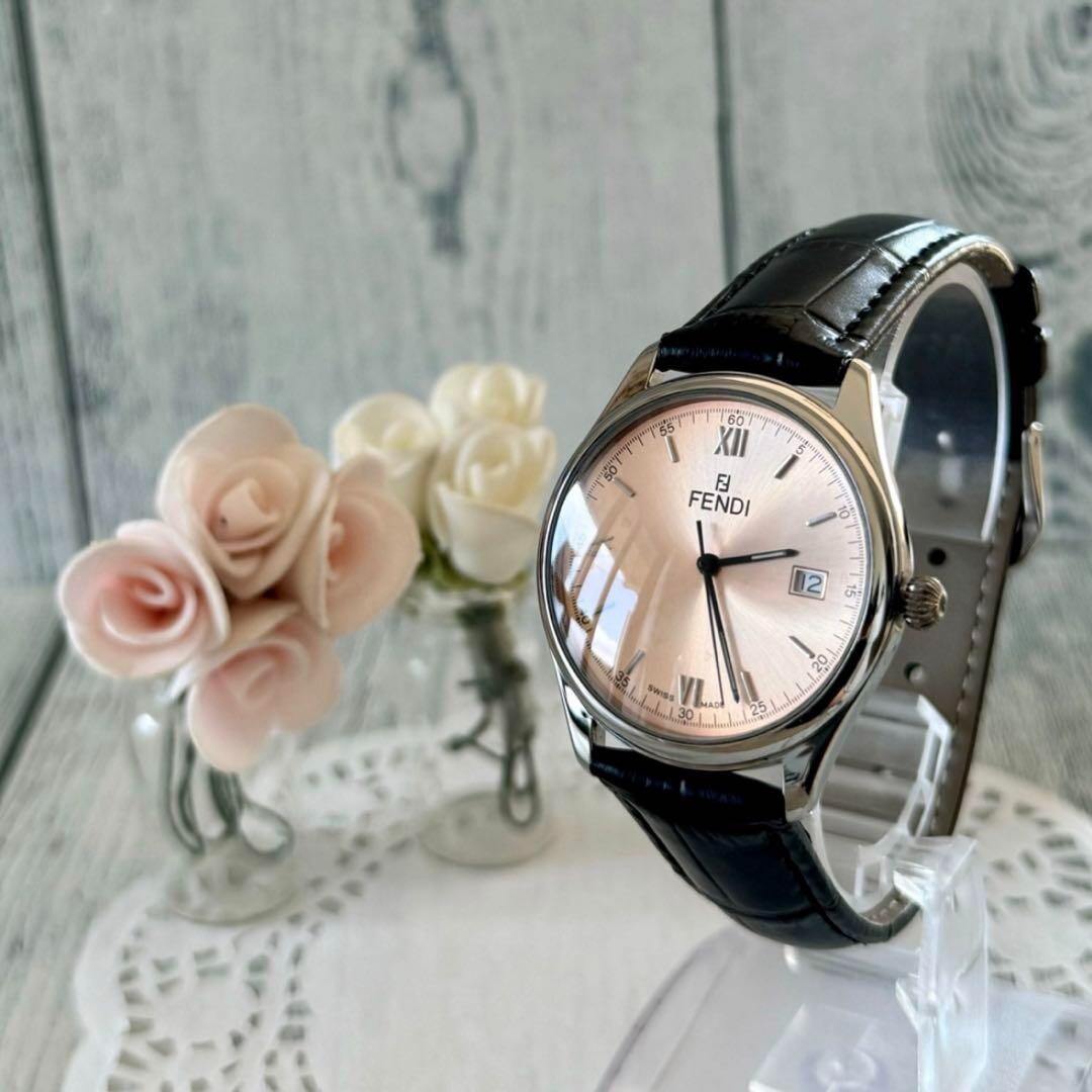 FENDI Watch 210G Salmon Pink Rare Used From Japan Check description