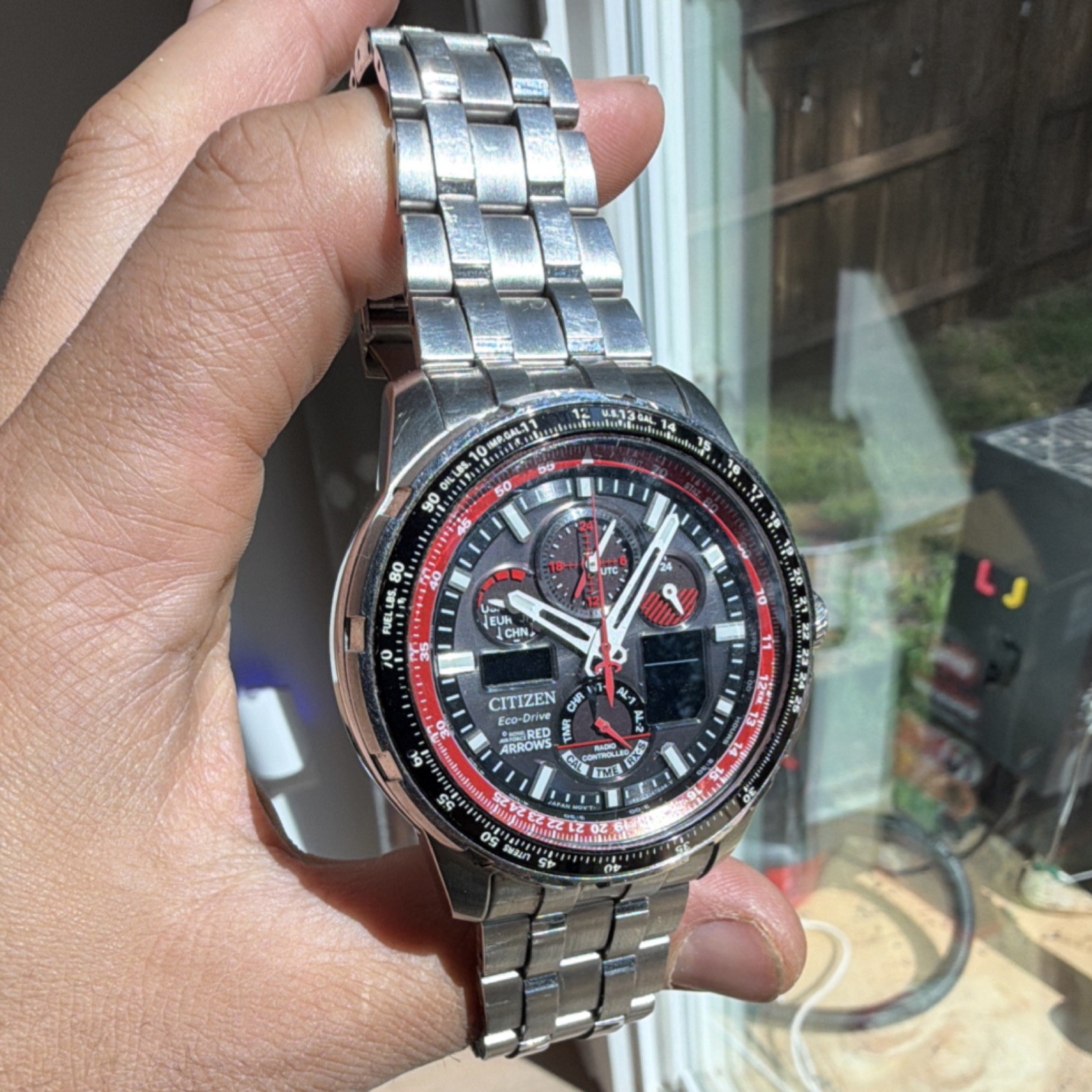 Citizen Skyhawk Red Arrows Eco-Drive Radio Controlled Chrono World Time 200m