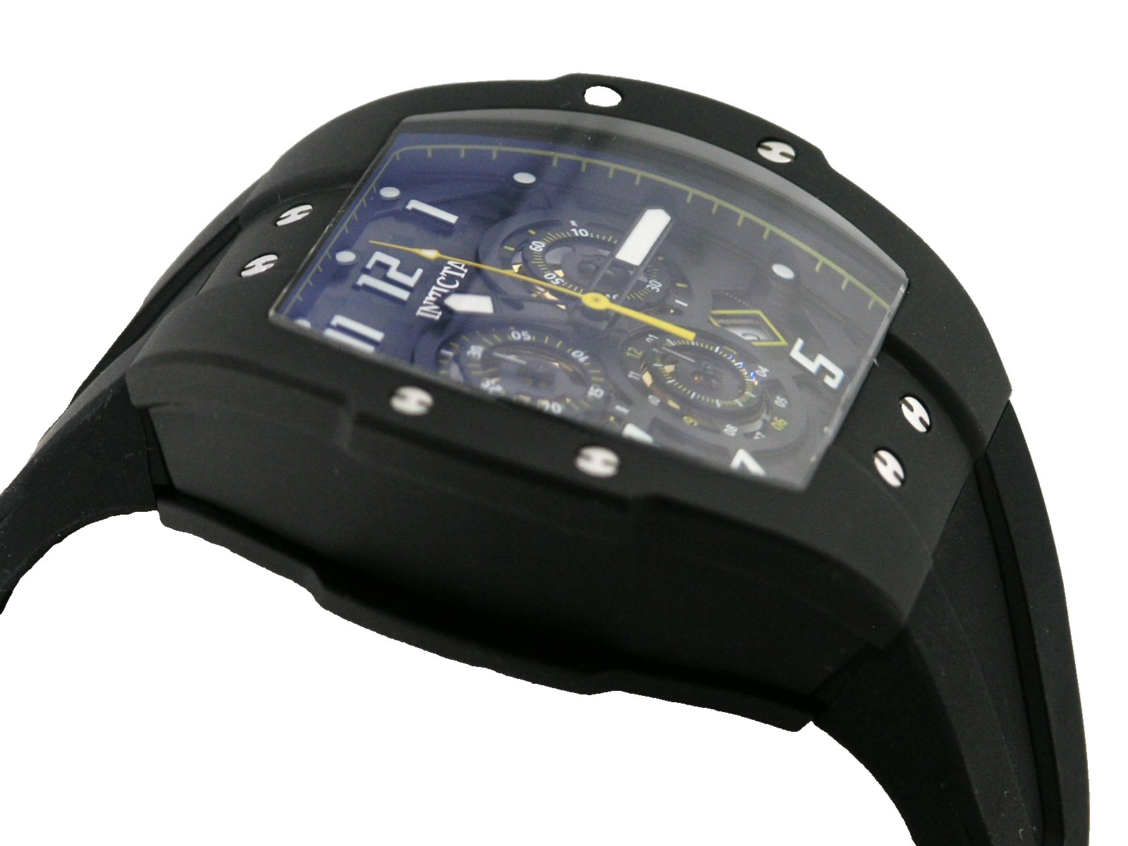 NEW INVICTA RACING 46643 SWISS RONDA BLACK CHRONOGRAPH TITANIUM SAPPHIRE LE 47MM